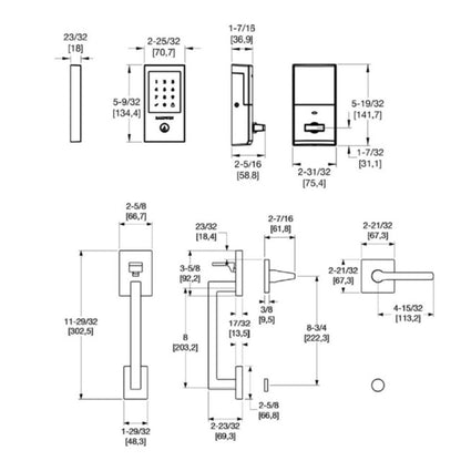 Baldwin Estate 85393 Minneapolis Touchscreen Handleset with Z-Wave Technology